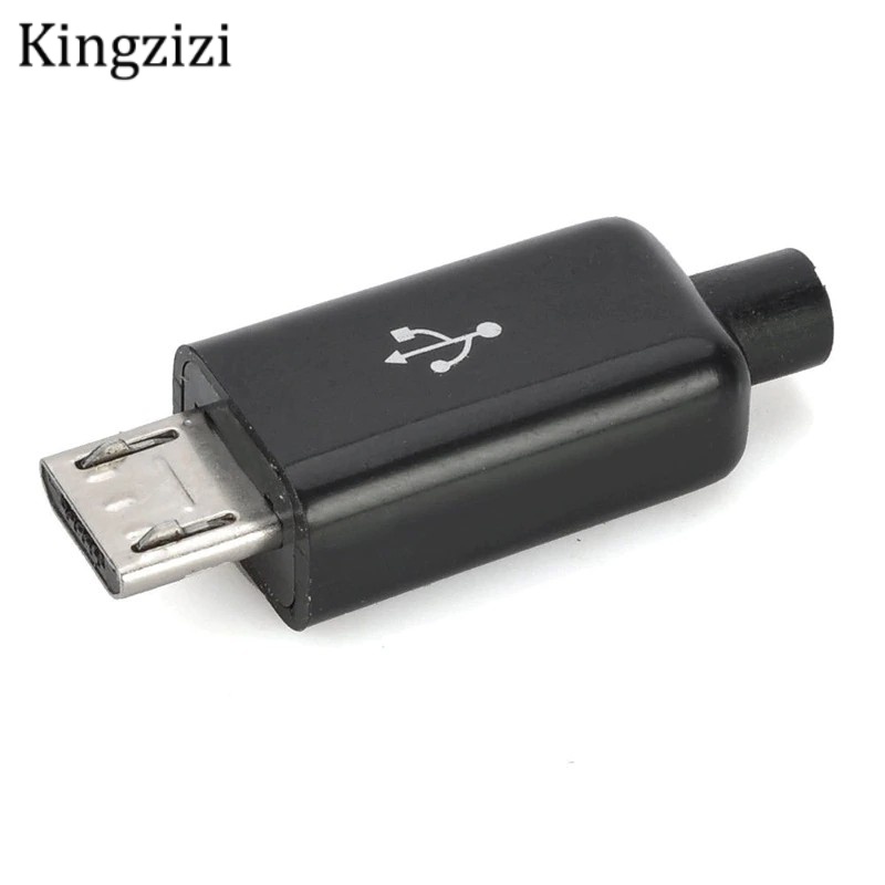 Bộ 10 đầu nối micro USB DIY kèm nắp