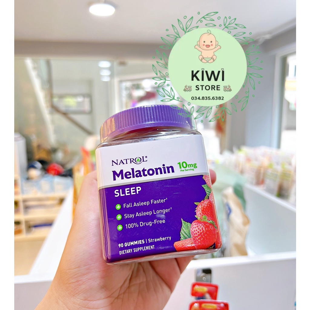 Kẹo dẻo ngủ ngon, hỗ trợ giấc ngủ Natrol Melatonin Mỹ 10mg - 90 viên
