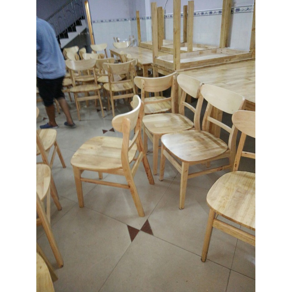 ghế gỗ mango mặt gỗ