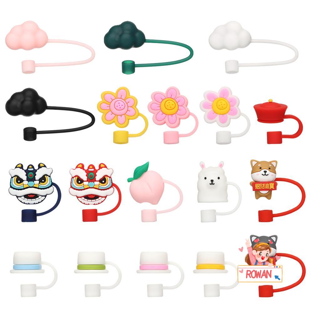 Vỏ Bọc Ống Hút Chống Văng Họa Tiết Hoạt Hình Cho Ống Hút Hoa Đào Alpaca Đào