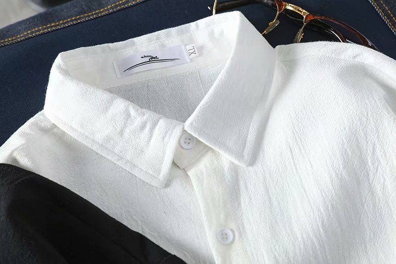 Áo Sơ Mi Tay Dài Dáng Rộng Màu Trơn Cá Tính Cho Nam