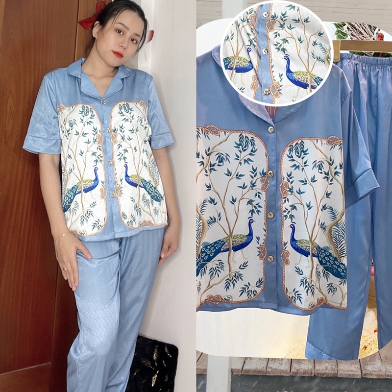 Đồ bộ pijama LỤA XƯỚC tay ngắn quần dài - tay dài quần dài hàng thiết kế QCCC