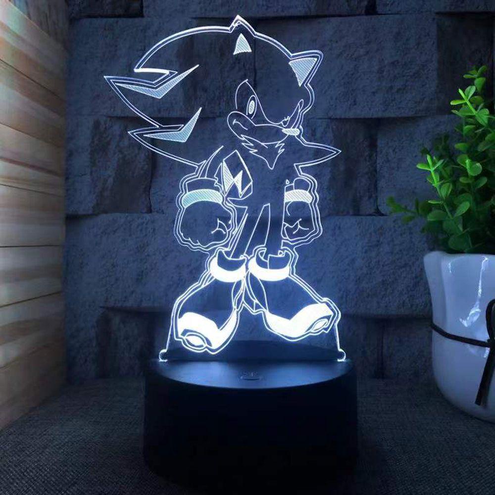 1 Đèn Ngủ LED 7 Màu Hình Búp Bê Sonic Thanh Lịch Thay Đổi 7 Màu Trang Trí Nhà Cửa / Văn Phòng