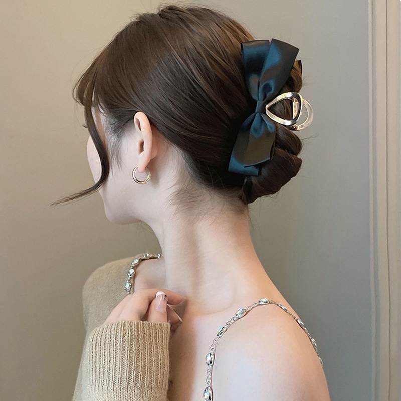 Gấp tóc nơ hợp kim cỡ lớn thời trang phong cách Hàn Quốc dành cho nữ