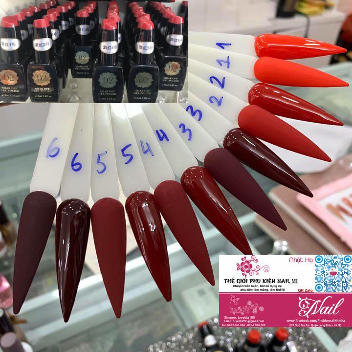 Sơn Gel Đỏ D2 Chuẩn Sơn Bóng Mượt