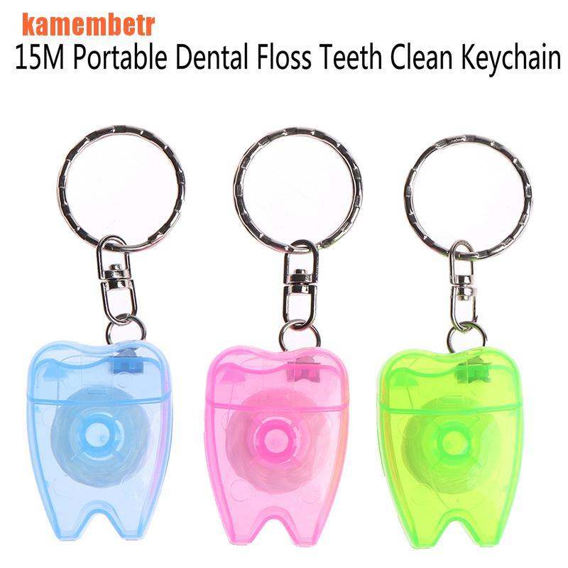 [Hàng Mới Về] Móc Khóa Tăm Chỉ Nha Khoa Gọn Nhẹ 15M