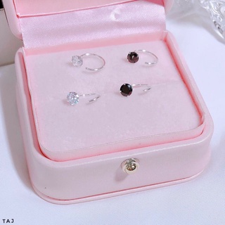 Khuyên tai bạc nữ nụ đá móc cong Goon Jewelry đơn giản cá tính