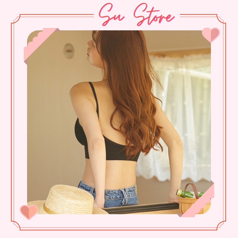 Áo Lót Nữ 2 Dây Cotton Sexy, Áo Bra Hở Lưng Thun Nữ [Mút Có Thể Tháo Rời] - 367
