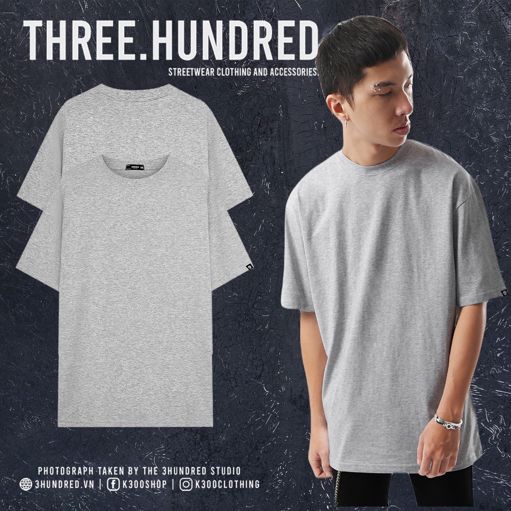 Áo Thun Basic Xám Chất Liệu Cotton Thoáng Mát