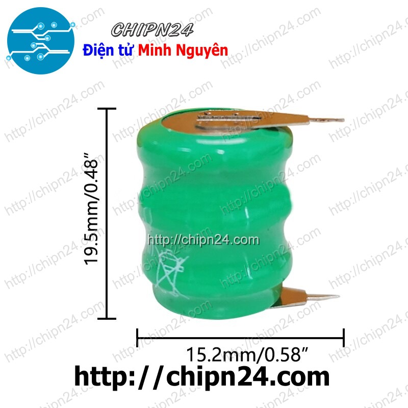 [1 VIÊN] (F12) Pin Ni-Cd 3.6V 60mAh (Pin Xanh Lá)