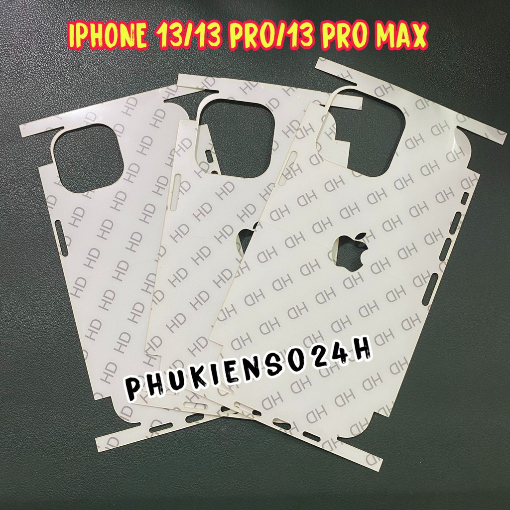 Miếng dán PPF Xịn Full viền mặt sau cho iPhone 13 / IP 13 PRO / IP 13 pro max ( Trong và Nhám )
