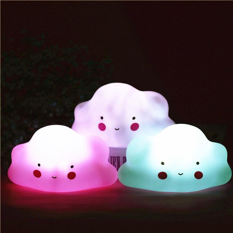 đèn ngủ led silicon hình đám mây siêu dễ thương cho bé