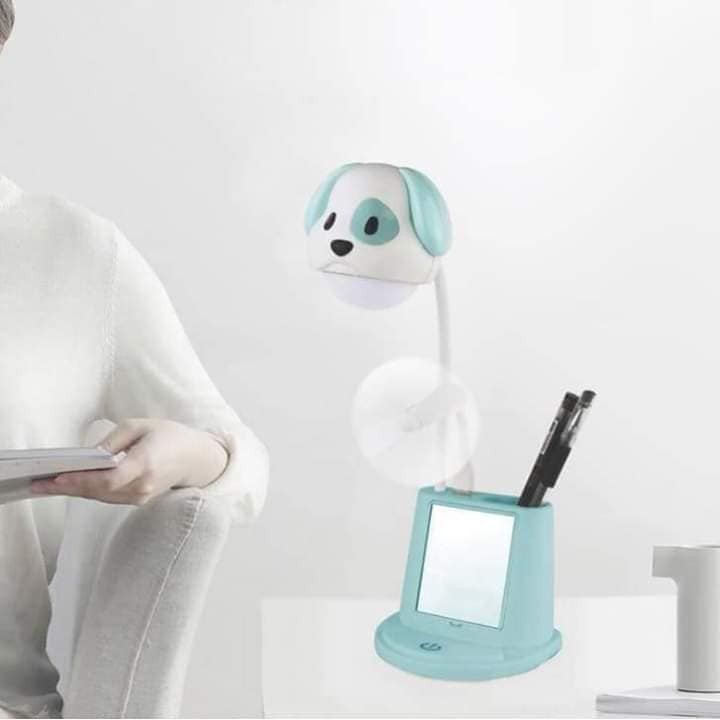 Đèn Học Để Bàn 4 Trong 1 Hình Con Chó-đèn học chống cận-đèn học hình thú cho bé