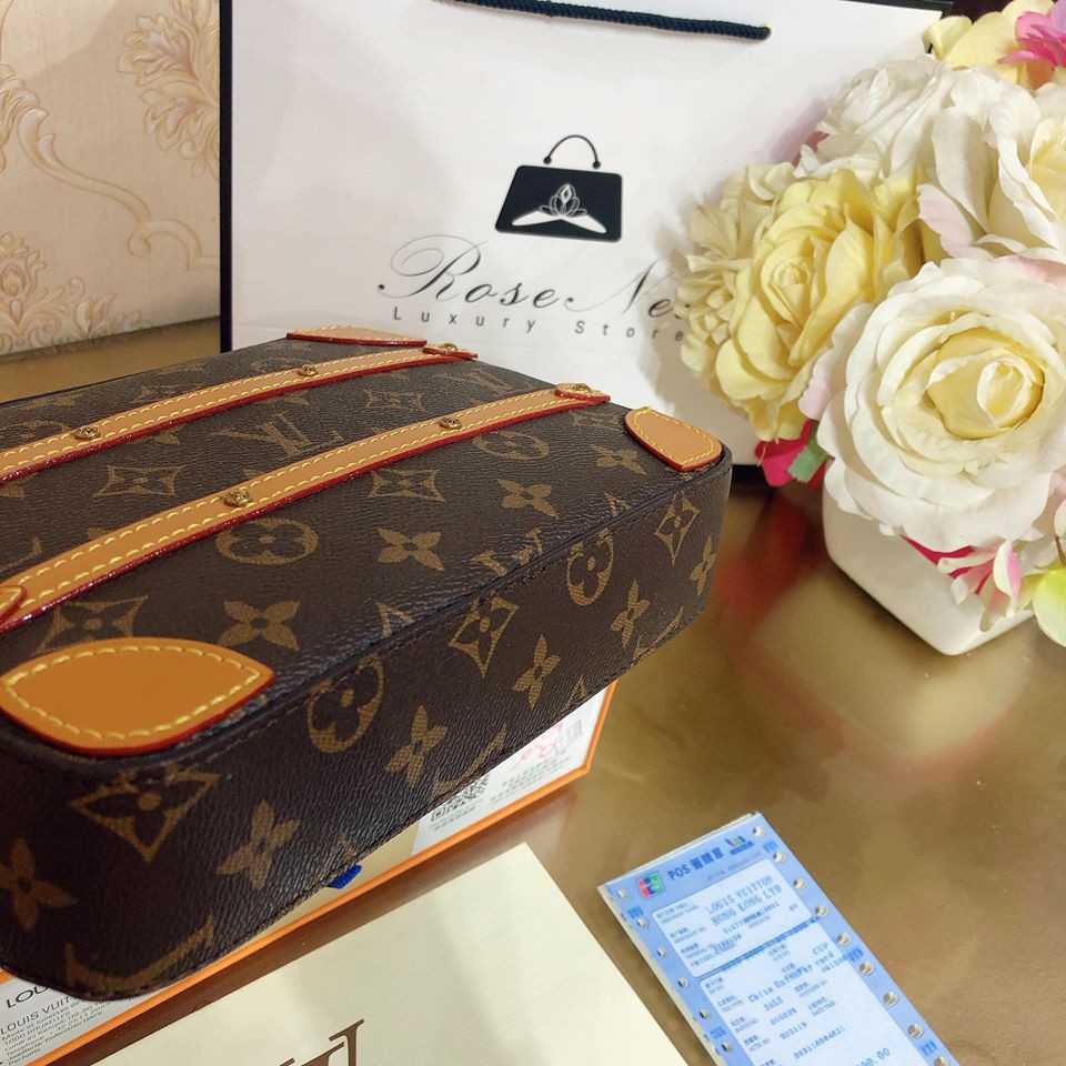[Ảnh thật] Ví Clutch LV SUPER VIP‼️fullbox, card, túi vải,bill clutch cầm tay Louis Vuitton hoa nâu