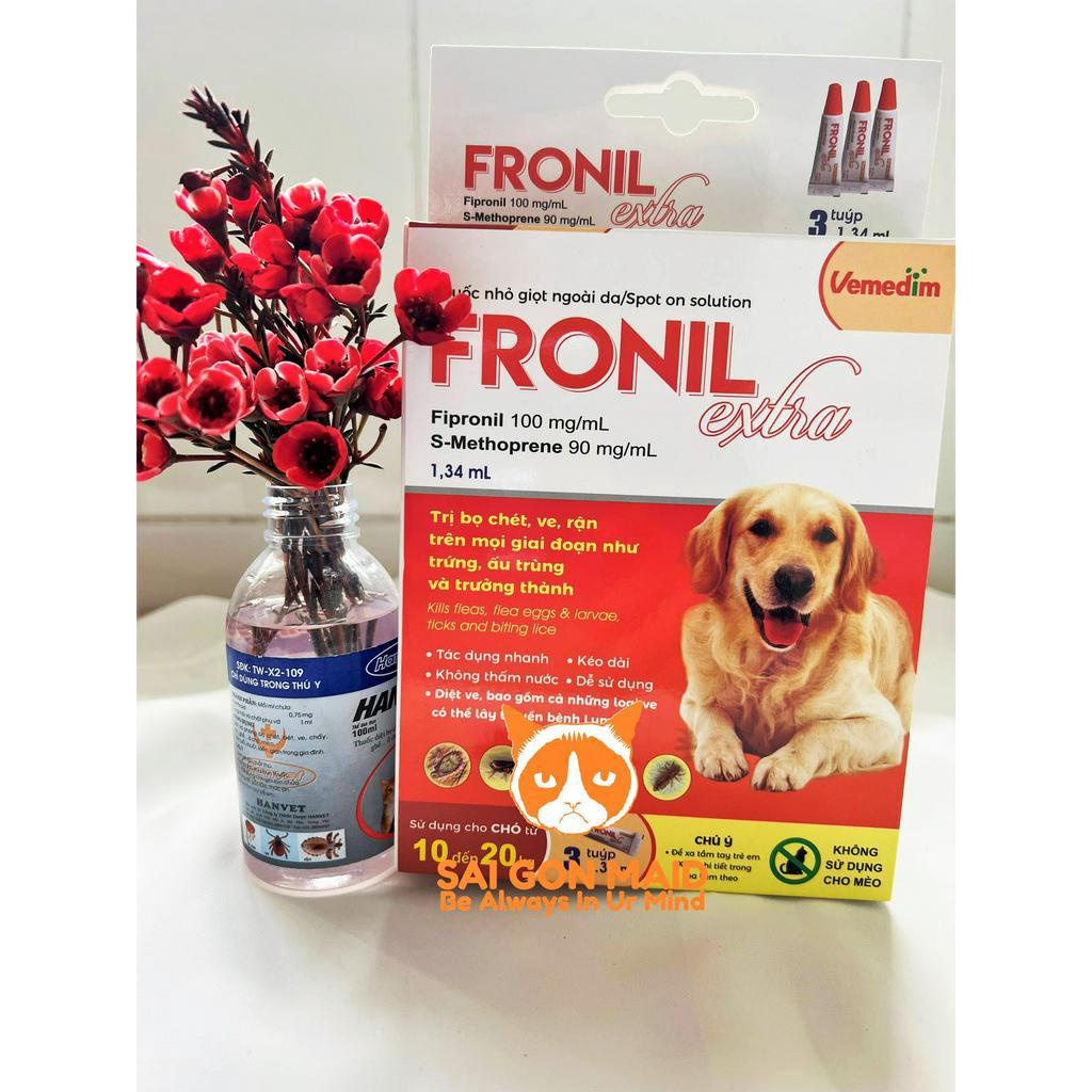 1 tuýp Fronil EXTRA  - Nhỏ gáy ngừa ve rận, bọ chét cho chó từ 10-20kg