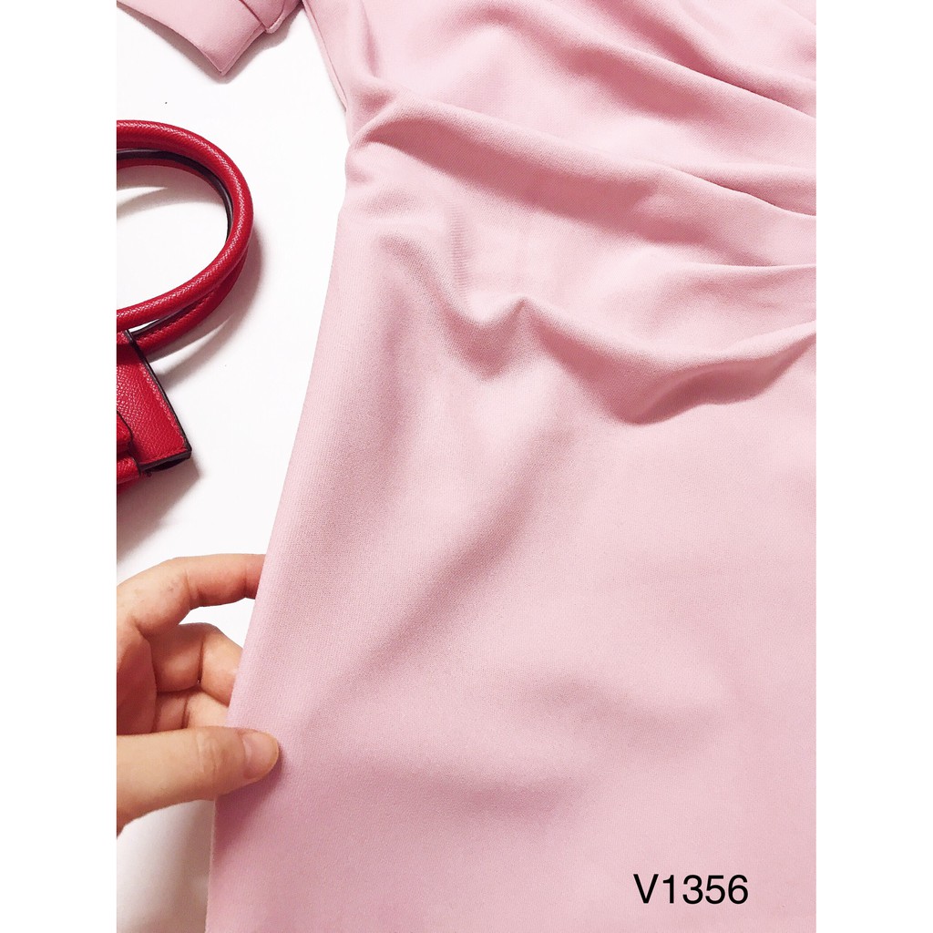 Váy suông hồng nhún eo V1356 - Đẹp Shop DVC - Kèm ảnh thật trải sàn do shop tự chụp | BigBuy360 - bigbuy360.vn