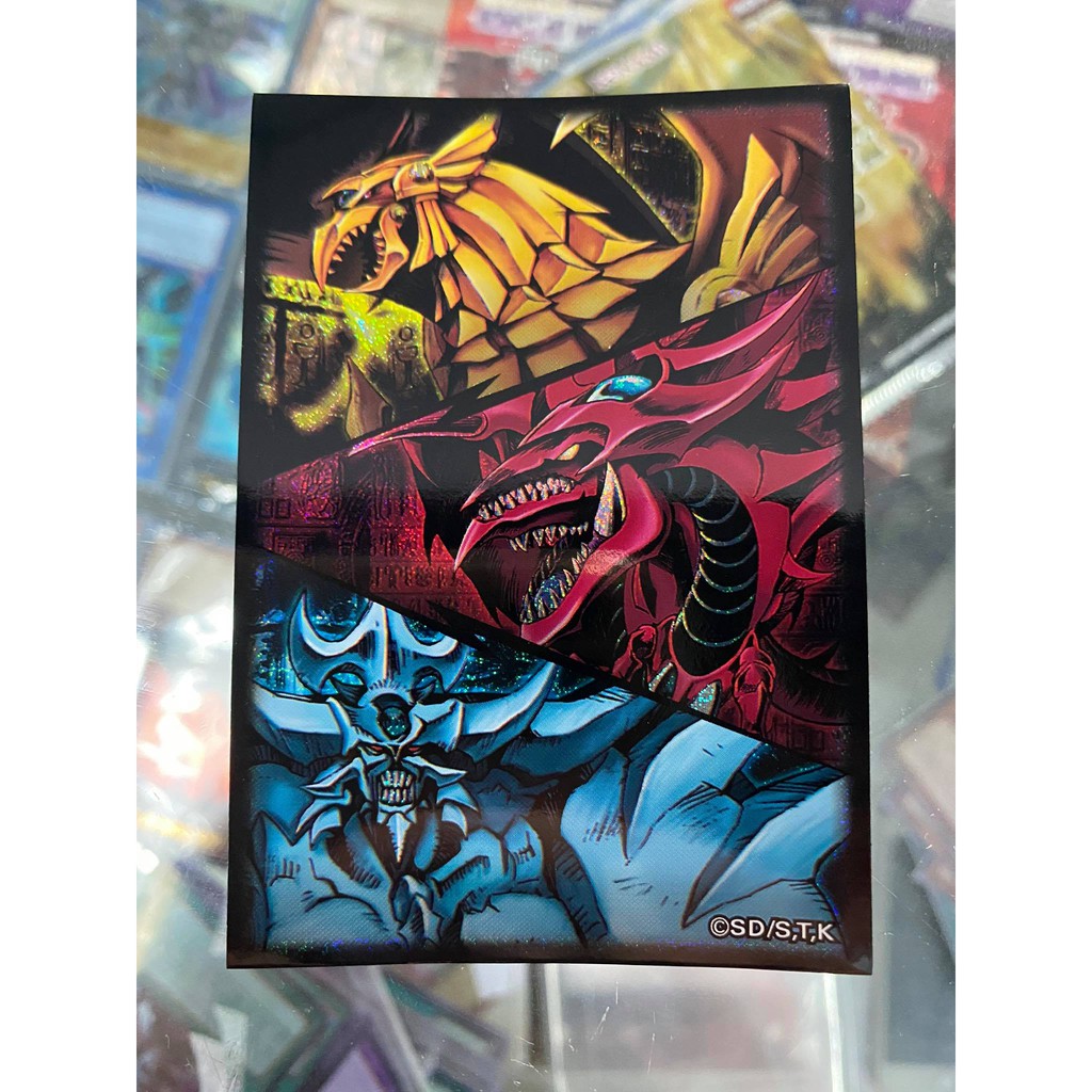 [ Dưa Hấu Yugioh ] Bọc bài lẻ chính hãng Yugioh Size  - Tam Thần Osiris Obelisk Ra - Sleeve 6,3cmx9cm