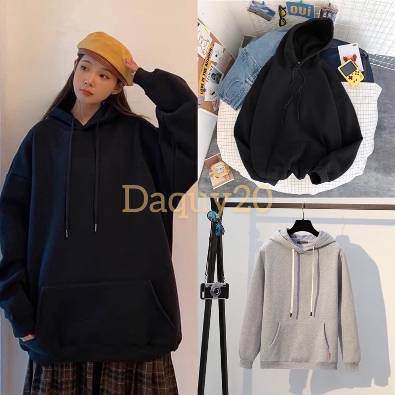 áo Hodie nỉ trơn(chất nỉ ngoại ko xù)⚡️FREESHIP EXTRA⚡️Hodie cá tính năng động