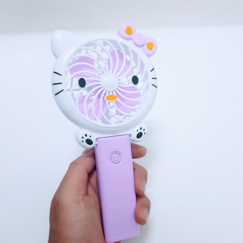 [Nhiều màu] Quạt điện cầm tay hình mèo kitty siêu dễ thương