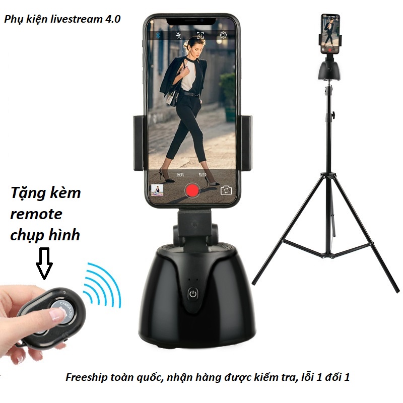 Giá Đỡ Điện Thoại 3 Chân Tự Động, Tripod Điện Thoại 3 Chân Tự Di Chuyển Theo Khung Hình