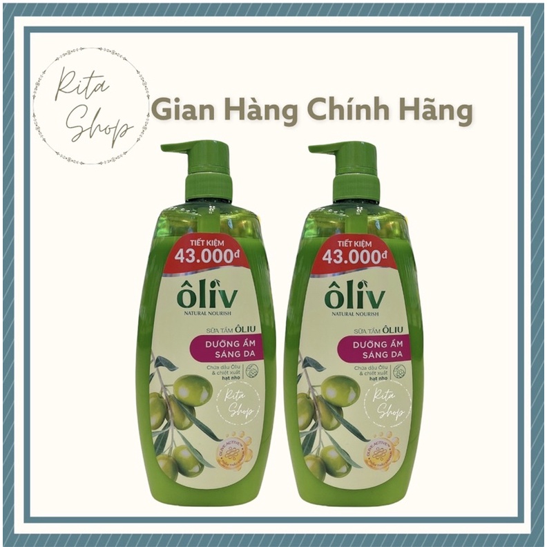 Sữa tắm dưỡng ẩm mềm mịn/sáng da Ôliv 1 lít