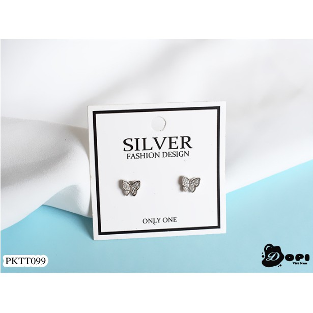 Bông tai bạc S925 hình con bướm