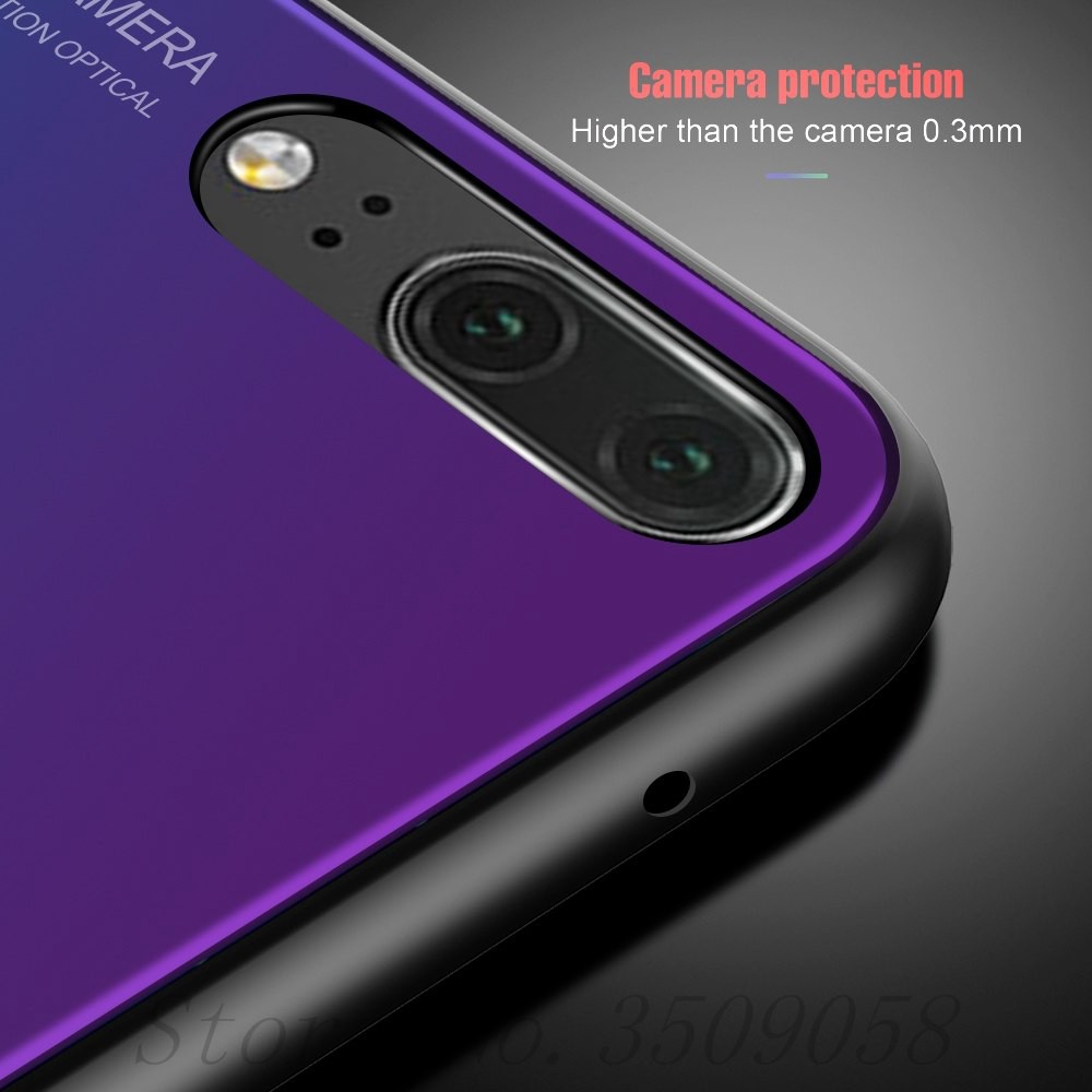 Ốp điện thoại kính cường lực màu gradient độc đáo cho Xiaomi Mi Mix 2 2S Note 3 A1