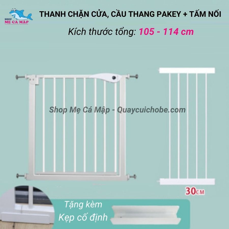 Thanh Nối Chắn Cửa Chắn Cầu Thang PAKEY kích thước 10cm 20cm 30cm 45cm TẶNG KẸP CỐ ĐỊNH