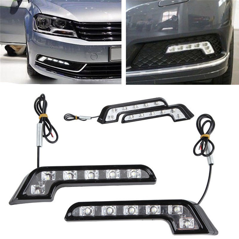 Đèn chạy xe hơi ban ngày phá sương mù 6 LED 12V tiện lợi