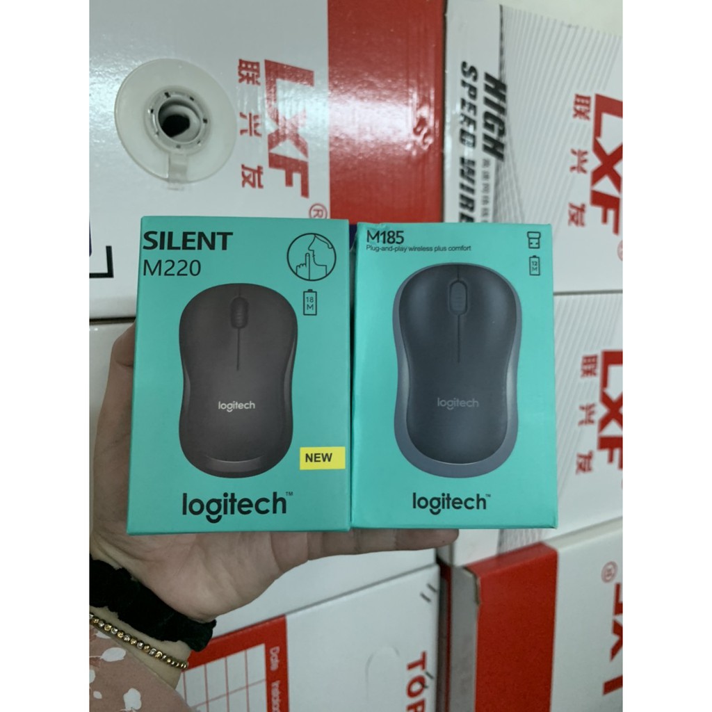 Chuột Không Dây 💎𝓕𝓡𝓔𝓔𝓢𝓗𝓘𝓟💎 Mouse Ko Dây Logitech Laser M185  SPTECH COMPUTER