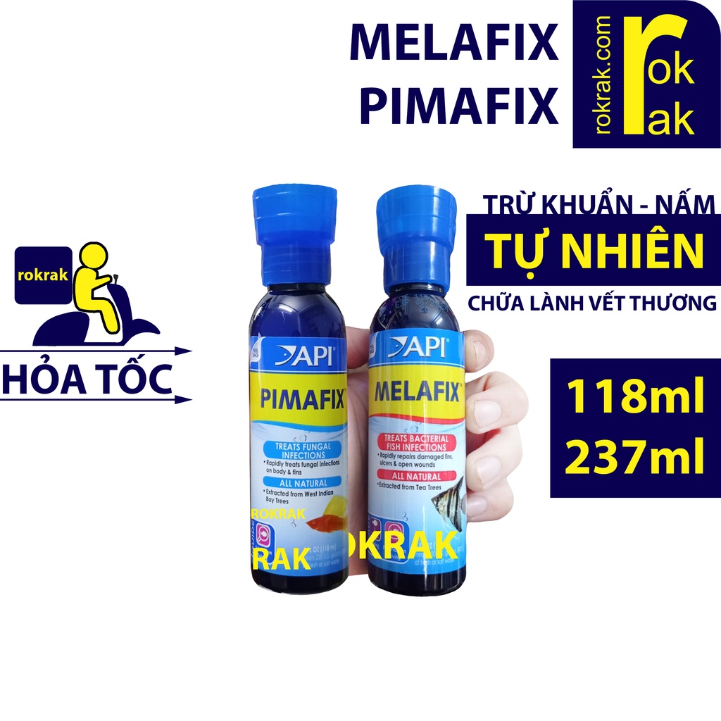 API MELAFIX PIMAFIX CHAI NGUYÊN 118 237 473 ML dung dịch tự nhiên Cho Cá Tép an toàn hàng USA