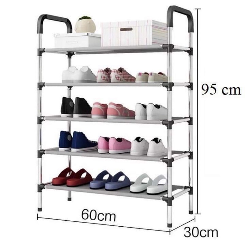 Kệ Để Giày Dép Inox 5 Tầng Hàn Quốc Cao Cấp - Kệ Để Giầy Dép Cao Cấp Đa Năng