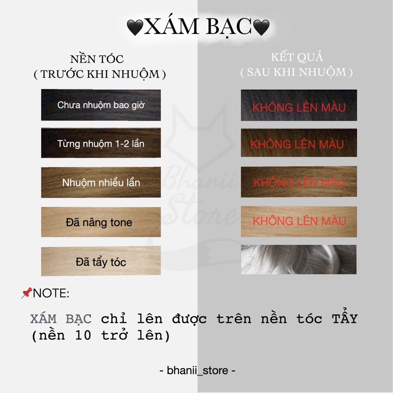 Thuốc nhuộm tóc Xám Bạc bhanii store