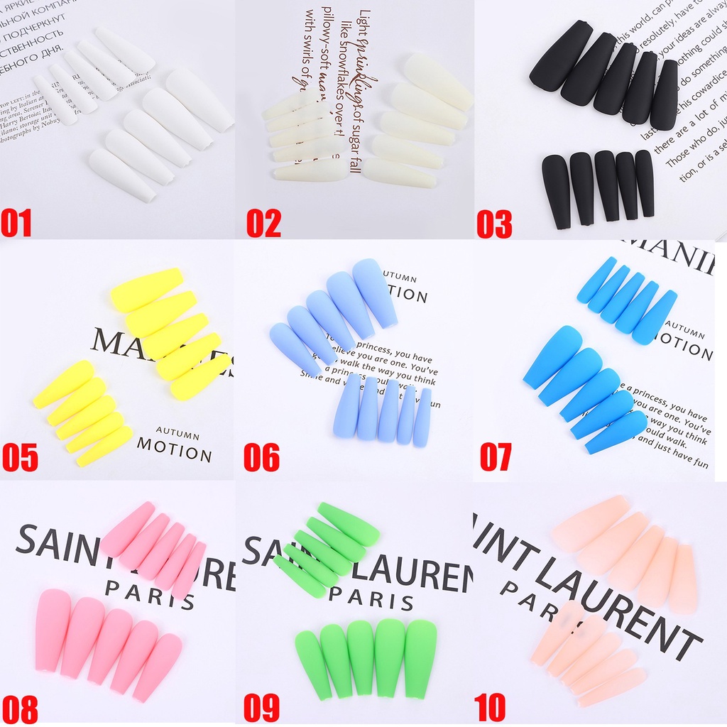 [Hàng mới về] 24 Móng tay giả thời trang cho nữ kèm phụ kiện