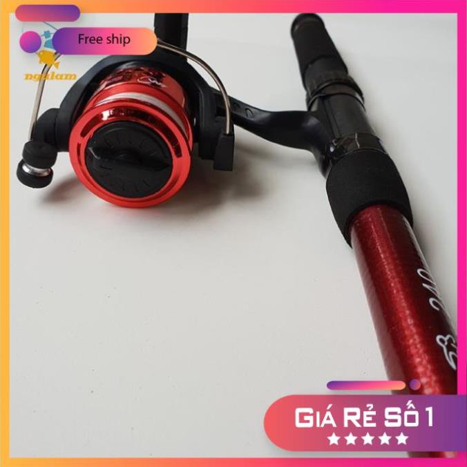 🐠 Bộ cần câu giá rẻ 2m4 kèm máy+dây+bộ phao lưỡi và phụ kiện 🐠