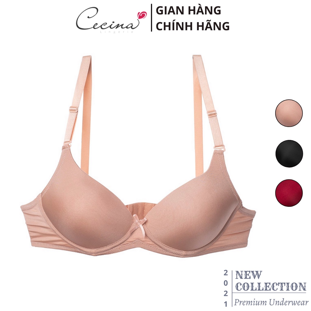 Áo lót nữ 𝐂𝐄𝐂𝐈𝐍𝐀, áo nâng ngực trơn không gọng, không gây kích ứng da - CBR017
