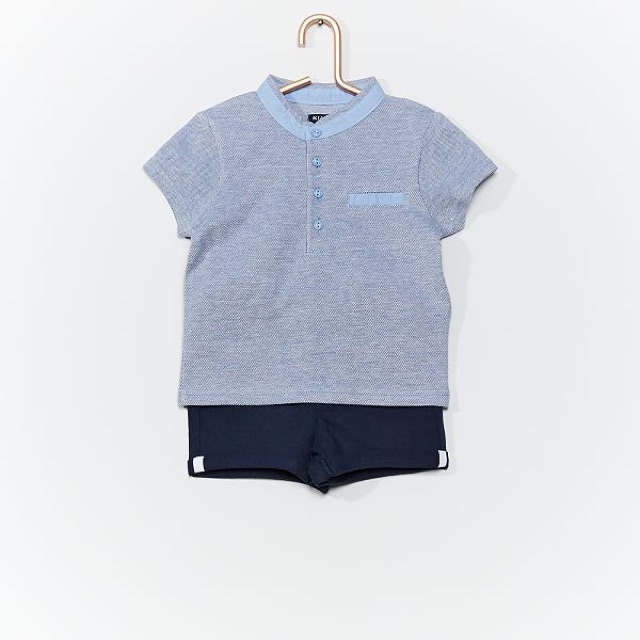 Bộ cộc tay Kiabi bé trai size 3m- 24m