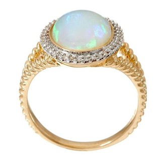 Nhẫn tay phối đá Opal thời trang cao cấp