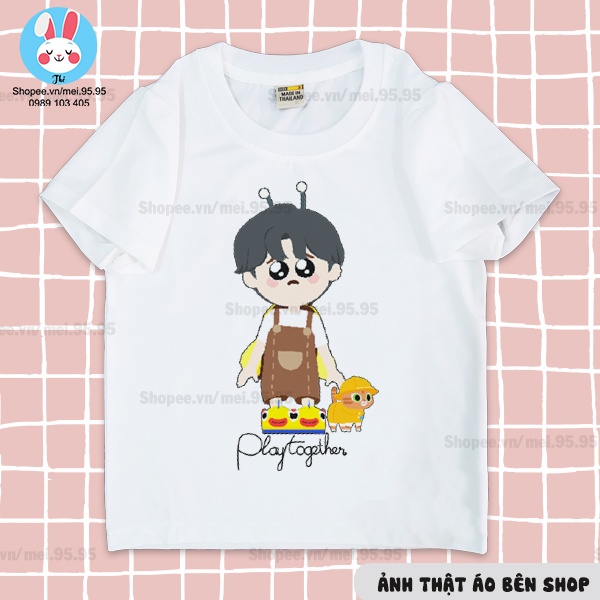 Áo thun play together in hình ốc sên cute, kỳ lân,cừu alpaca, thỏ mềm mại,hình in sắc nét cute