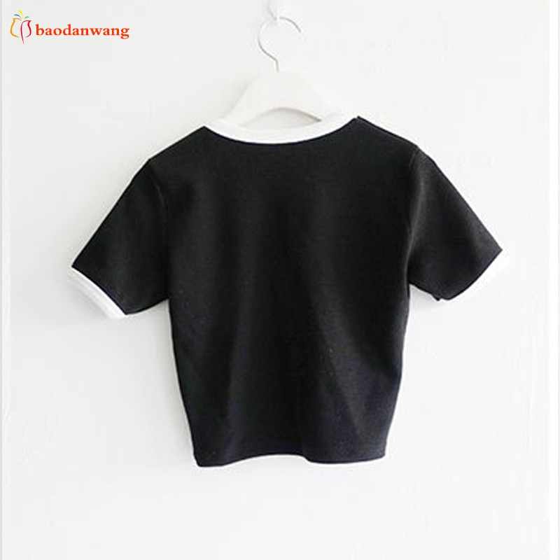 Áo croptop tay ngắn tôn dáng thời trang cho nữ