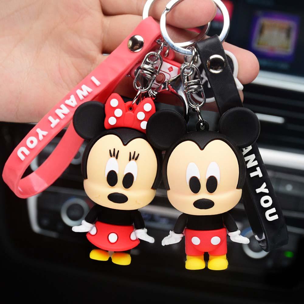 Móc Khóa Hình Chuột Mickey / Minnie / Stitch Đáng Yêu