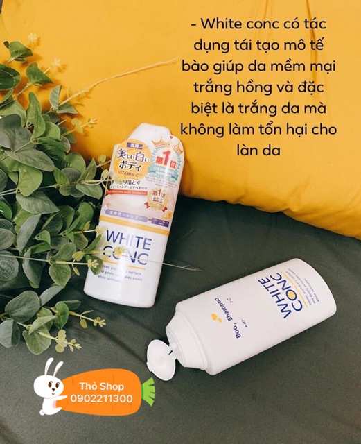Sữa tắm trắng da White ConC Nhật Bản (360ml)