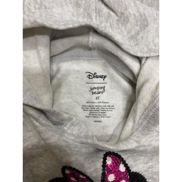 Thanh ly Áo nỉ Disney VNXK, áo nỉ bông có mũ bé gái size 10-17kg