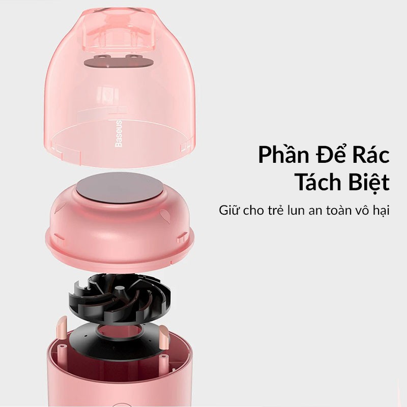 Máy Hút Bụi Mini Baseus C2 Desktop Capsule Vacuum Cleaner Nhỏ Gọn, Lực Hút Mạnh 1000Pa, Pin Sạc 900mAh, Màn Lọc 3 Lớp | BigBuy360 - bigbuy360.vn