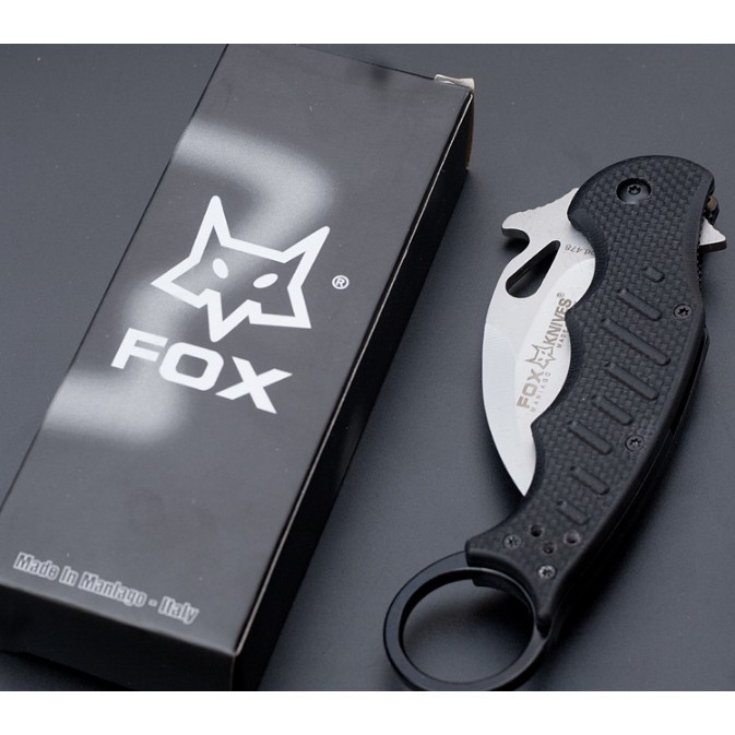 Dao phượt gấp karambit Fox Trắng bỏ túi tiện lợi