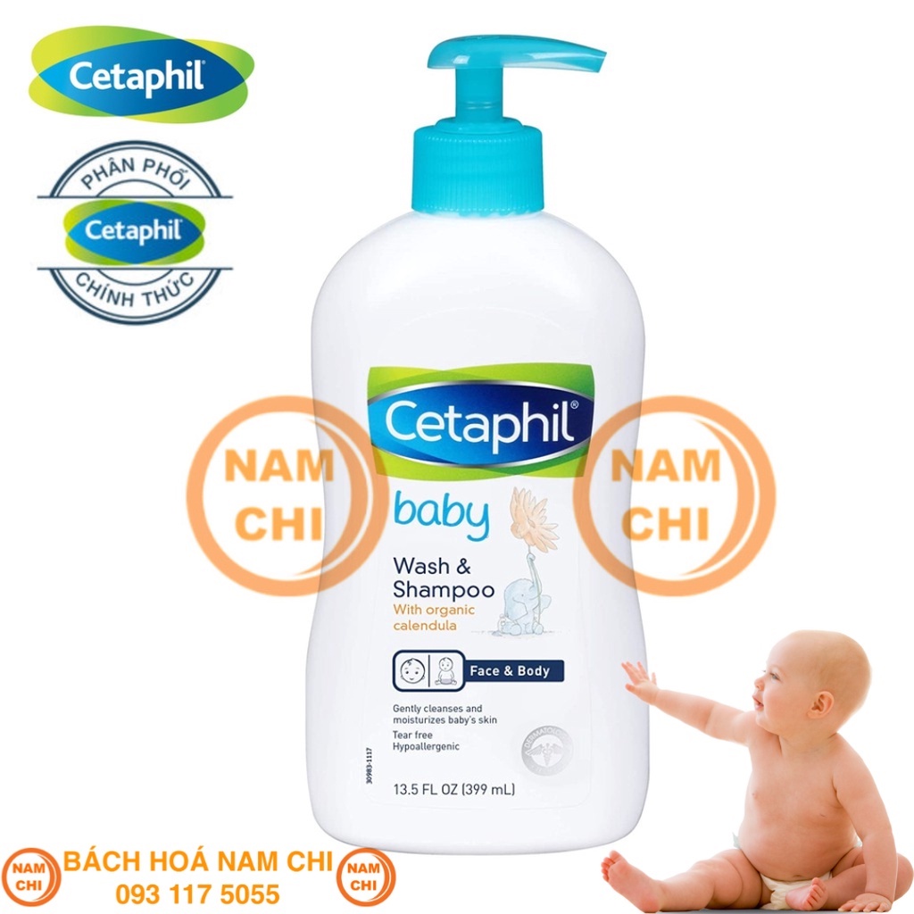 [CHAI 399ML] Sữa Tắm Gội CETAPHIL BABY Dành Cho Các Bé Chai 399ml - Đức