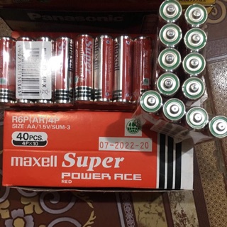 Vỉ 4 viên pin aa maxell super