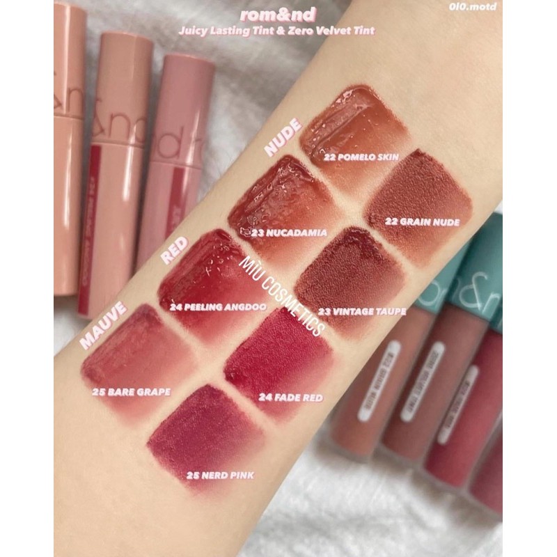 [Màu 2225]Son tint bóng Romand Juicy Lasting