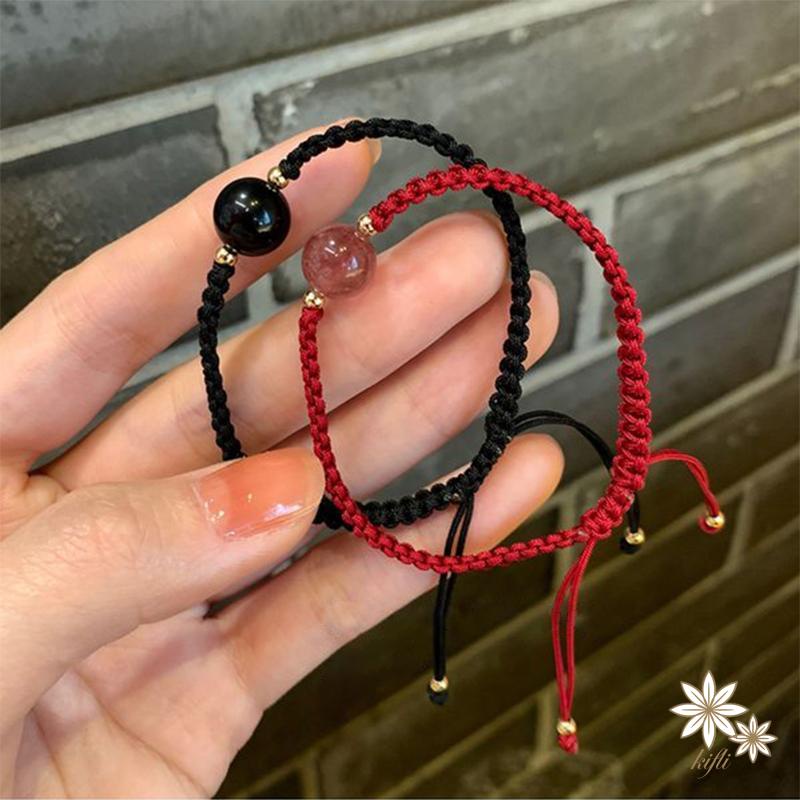 Vòng Đeo Tay Bằng Đá obsidian Thời Trang Cho Cặp Đôi