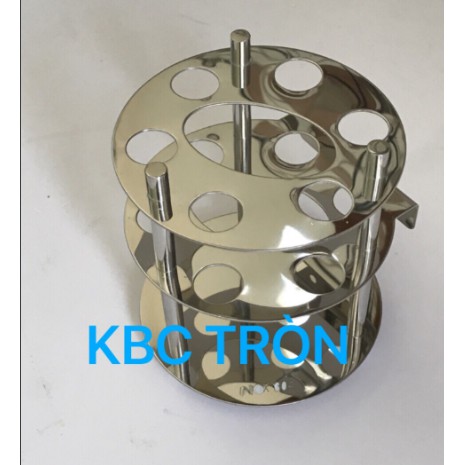 Kệ bàn chải tròn, 6 lỗ bàn chải, 1 lỗ kem đánh răng